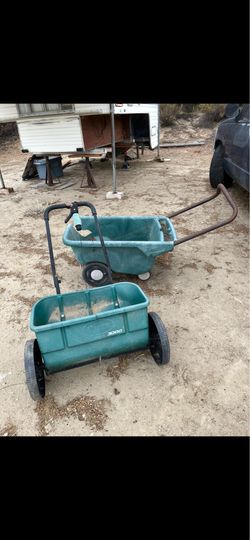 Garden wheelbarrow and Seeder