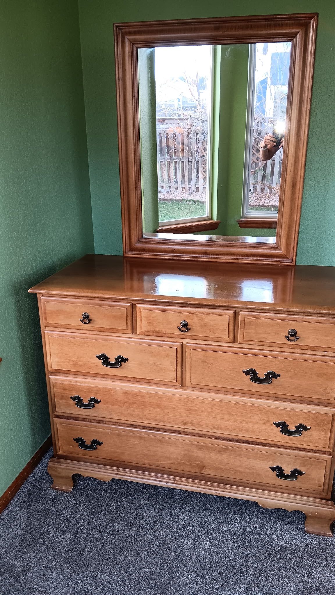 Solid wood dresser