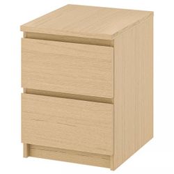 ONE Small Nightstand with Two Drawers - Delivery for a Fee - See My Other Items 😀