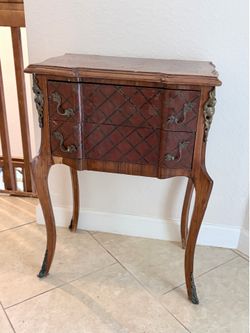 Antiques Estate Sale: tables, columns, ottomans, sofa, bedroom set, wine rack