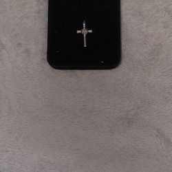 White Gold Cross Pendant 