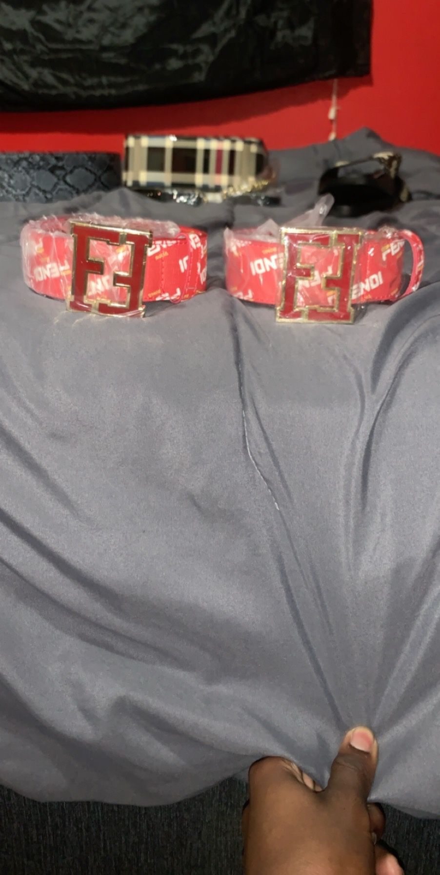 Red Fendi Belt