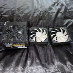 650W GOLD PC POWER SUPPLY AND HYTE 120mm CASE FANS