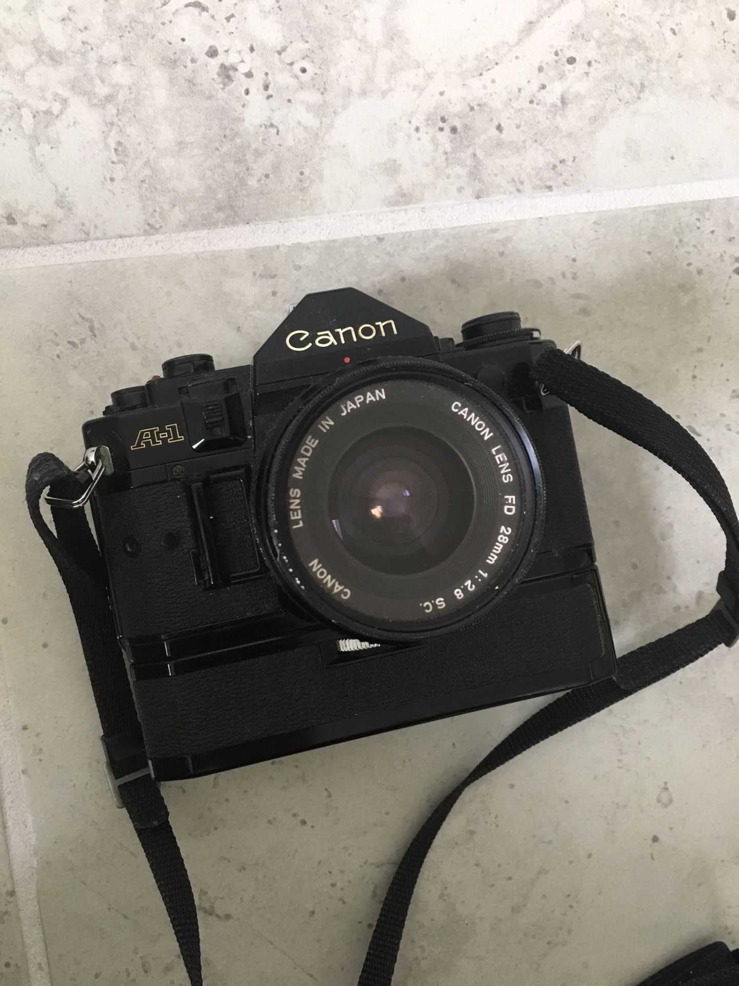Vintage Canon A-1 Film camera with lenses