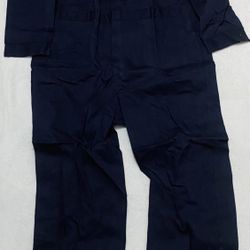 New Other Bulwark Men Navy 56-LN CEB2NV5 Flame Resistant Deluxe Coverall Excel 9oz