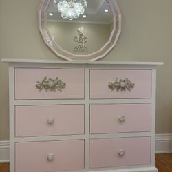 Dresser and Mirror Dresser: 48Wx20Dx38H  Mirror: 34Wx34H