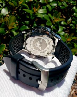 Armani watch rubber best sale