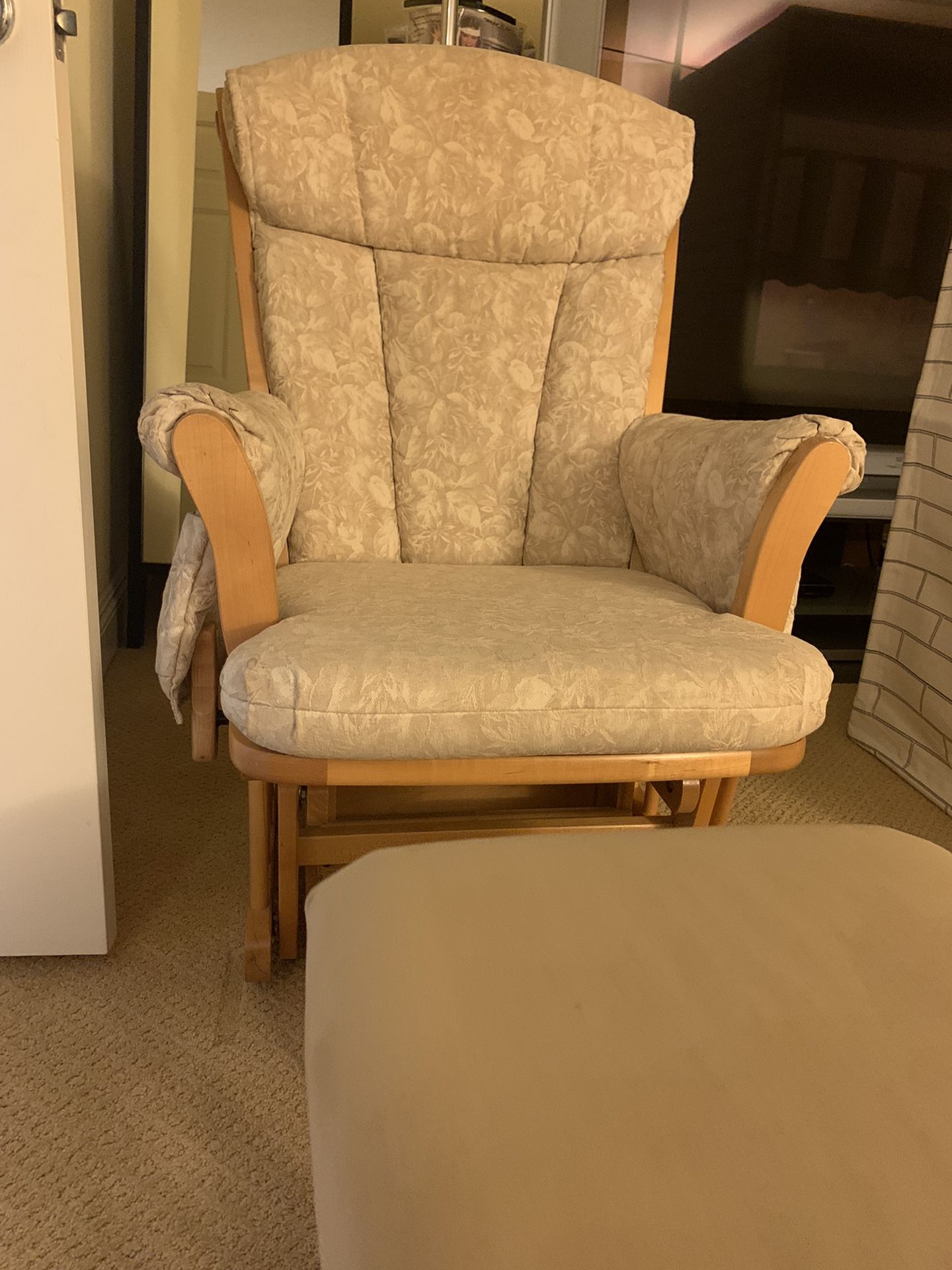 Dutailier Glider rocking chair and footstool