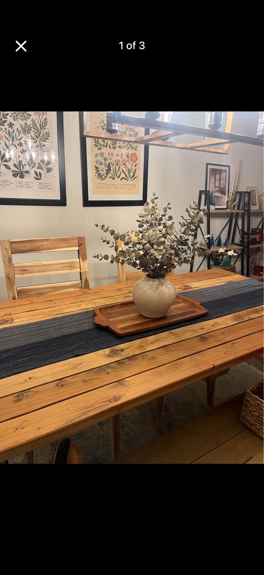 Dining Table With Bench And 2 Chairs