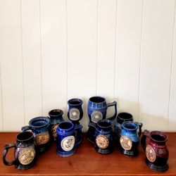 Vintage Renaissance Festival Mugs and Goblet Collection (10 Pieces)