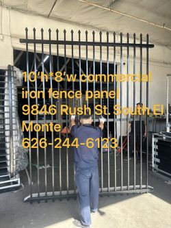 10’h*8’w Commercial Iron Fence
