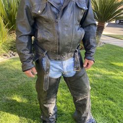 Harley Davidson XL Chaps  , Leather Jacket 