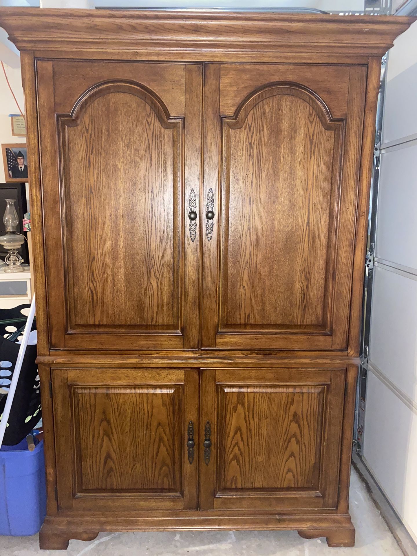 Wooden Wardrobe TV Stand