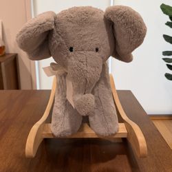 Pottery Barn Kids Elephant Critter Plush Nursery Rocker