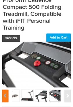 ProForm Cadence Compact 500 Folding Treadmill, Compatible with iFIT Personal Training, good condition, used few times only