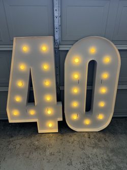 Decorative Led Light Up Numbers
