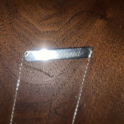 925 Silver Necklace W/name Tag Engraved(Brianna)