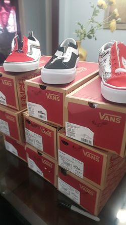 Brand new vans in boxes