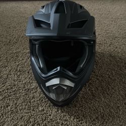 1Storm Matte Black Motocross Helmet 