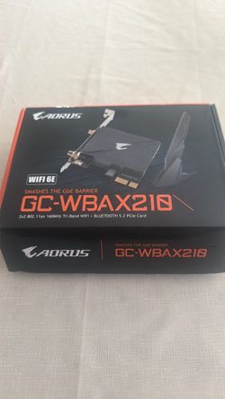 Aorus Gigabyte GC-WBAX210 Intel AX210 Wi-Fi 6E (2.4/5/6 GHz) 2400 Mbps BT 5.2