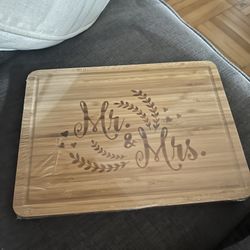 Brand New Mr And Mrs Cutting Board 