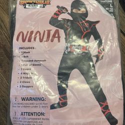 Kids Halloween Costume Ninja Side Large 