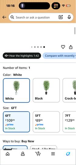 Home decor 6ft fake tree