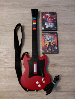 Playstation 2 Guitar Hero Red Octane Wired Controller Guitar