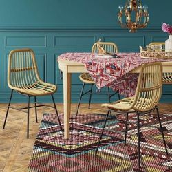 Linnet Rattan Dining Chairs With Metal Legs Opalhouse for Sale