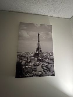 Black and White Eiffel Tower Wall Poster