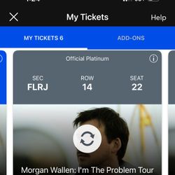 Morgan Wallen Tickets - Floor Seats Levi’s Saturday Night Aug 2nd