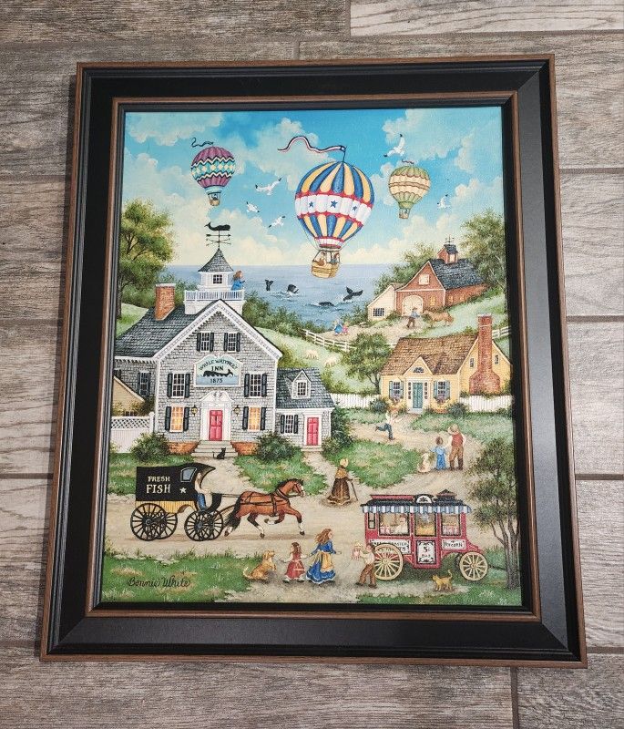 Framed Bonnie White print - Vivid colors