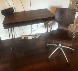 Mid-Century Desk and Office Chair Set
