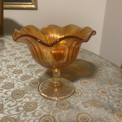 Vintage Ruffled Carnival Glass