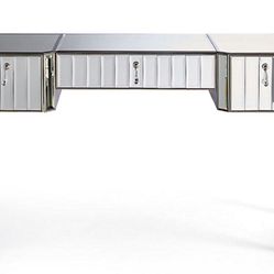 Sloane Beveled Mirrored Glass Writing Desk/Vanity 