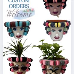 Lady Flower pots