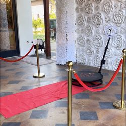 360 Photo Booth Equipment 🎥✨ + Red/Black Carpet & 2 sets of Stanchions & Red/Black Ropes