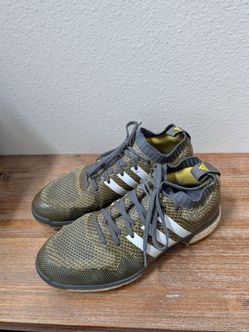 Adidas Tour360 Knit Core Golf Shoes - size 10, Grey/Yellow