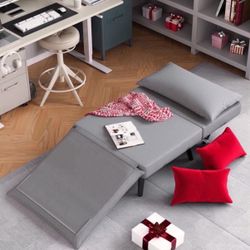 Convertible C-h-a-ir B-e-d, 5 in 1 Folding Fabric Slee-per C-h-a-ir, S-ofa B-e-d Floor