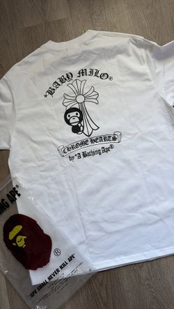 Chrome Heart Bape shirt black and white