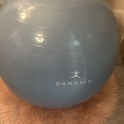 DANSKIN- GRAY FITNESS STABILITY BALL - one size.