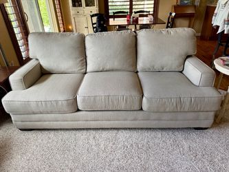 Flexsteel 3-Seat Sofa – Neutral Beige/Cream – Excellent Condition