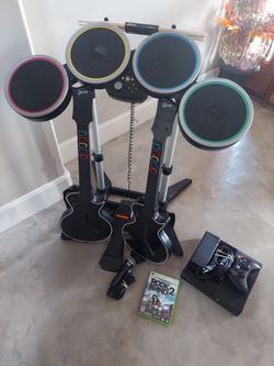 Rock Band bundle with console Rockband Guitar Hero