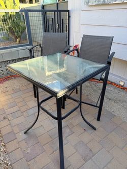 Outdoor Bar Height Table and Chairs Set