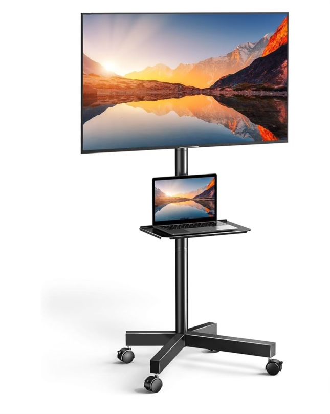 PERLESMITH Rolling TV Stand on Wheel