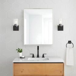 Glacier Bay
24 in. W x 30 in. H Rectangular Brushed Nickel Medicine Cabinet with Mirror