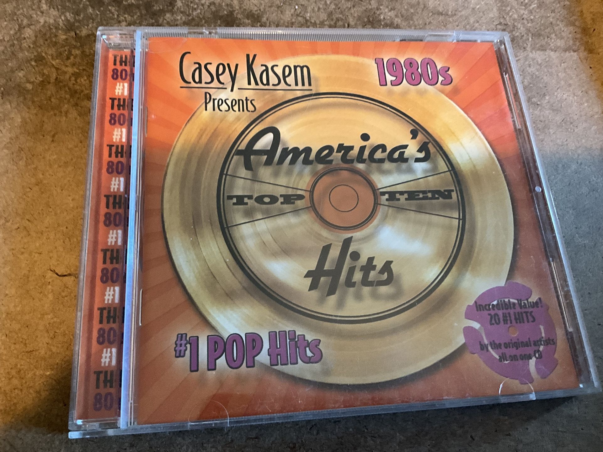 CASEY KASEM PRESENTS AMERICAS TOP TEN 1980’s HITS - CD 2004 - 20 TRACKS -   $3