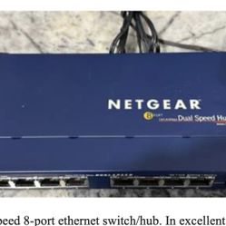 NetGear Dual Speed 8-port Ethernet Switch 