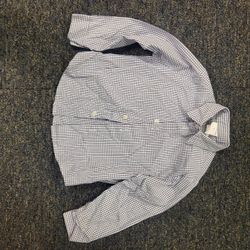 Boys 4 Van Heusen white navy checkered button up long sleeve Lot 20