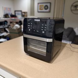 Nuwave Brio Air Fryer Oven 15.5Qt X-Large Family Size SS Rotisserie Basket